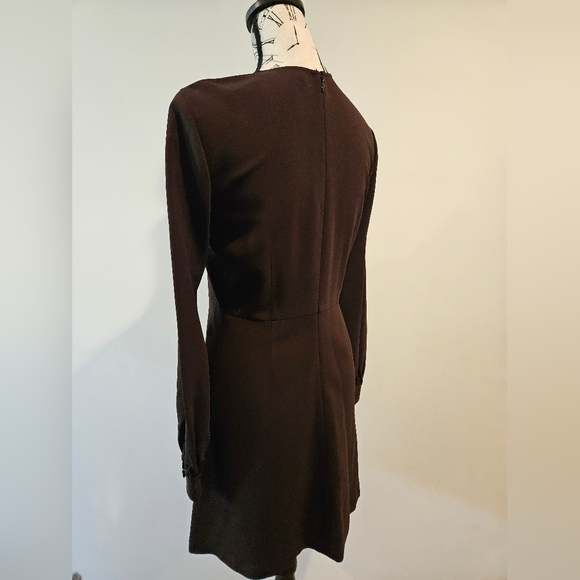⭐️ A.L.C. button blouson long sleeve dress size 4 brown - Picture 11 of 11